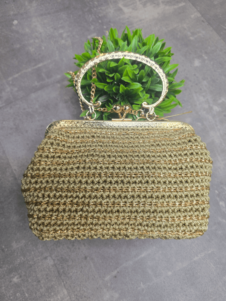 Χειροποίητη Χρυσή Τσάντα