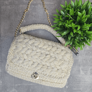 Χειροποίητη Λευκή Τσάντα